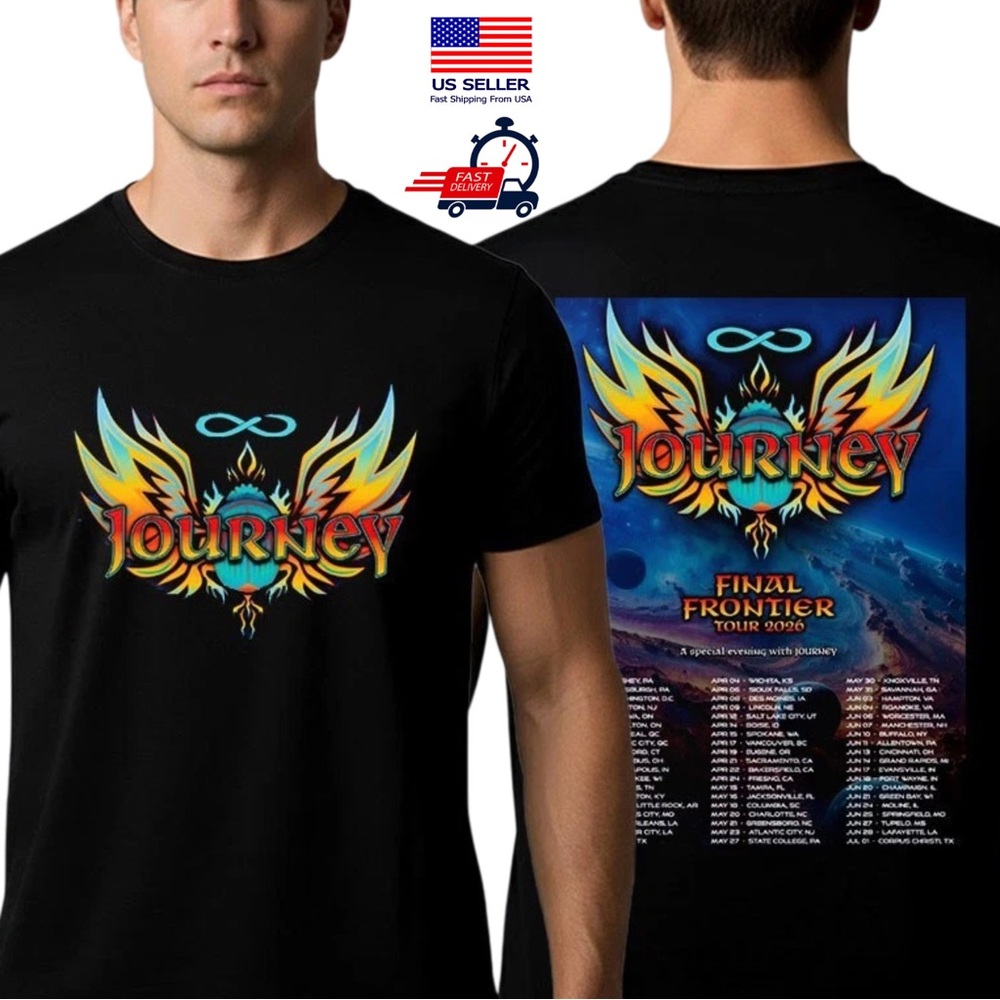 Final Frontier Tour 2026 Black Graphic T-Shirt - Men's